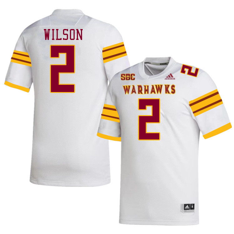 #2 Korian Wilson Louisiana-Monroe Warhawks College Football Jerseys Stitched-White